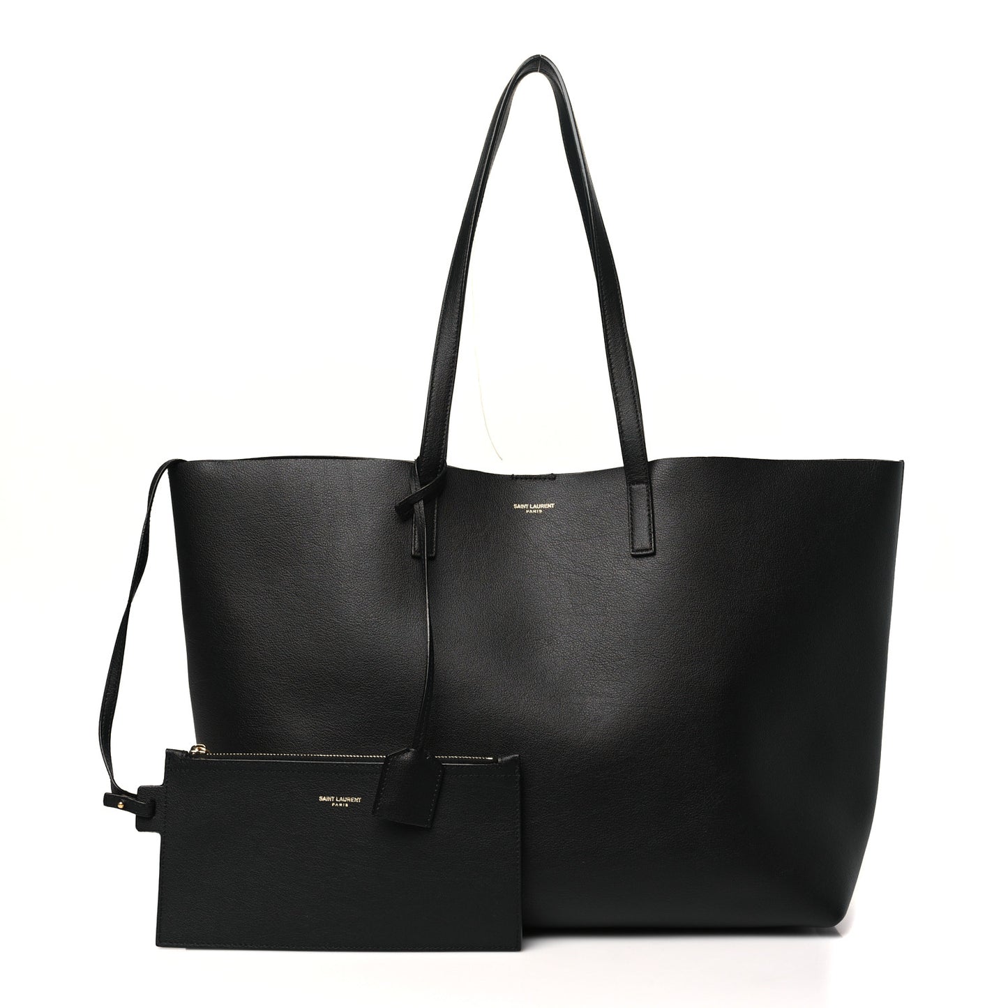 Calfskin Large Shopping Tote Black