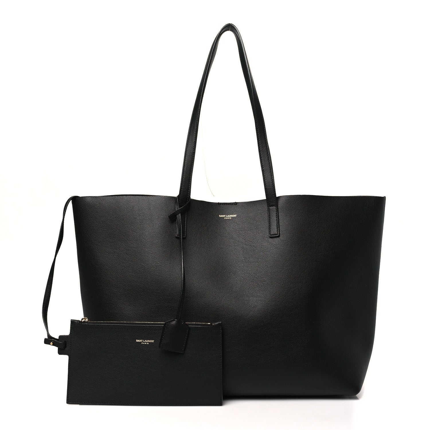 Saint Laurent Calfskin Large Shopping Tote Black 3 of 10