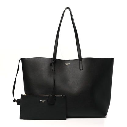 Saint Laurent Calfskin Large Shopping Tote Black 3 of 10