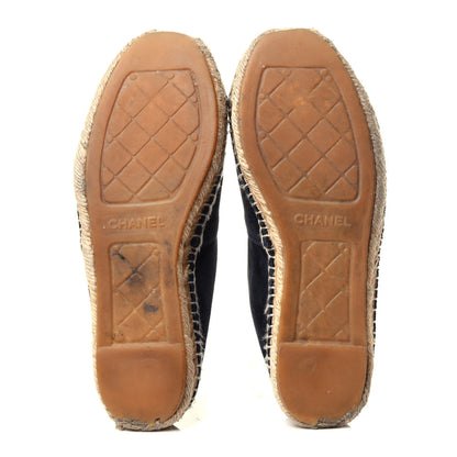 Chanel Velvet CC Espadrilles 39 Dark Navy Black 7 of 15