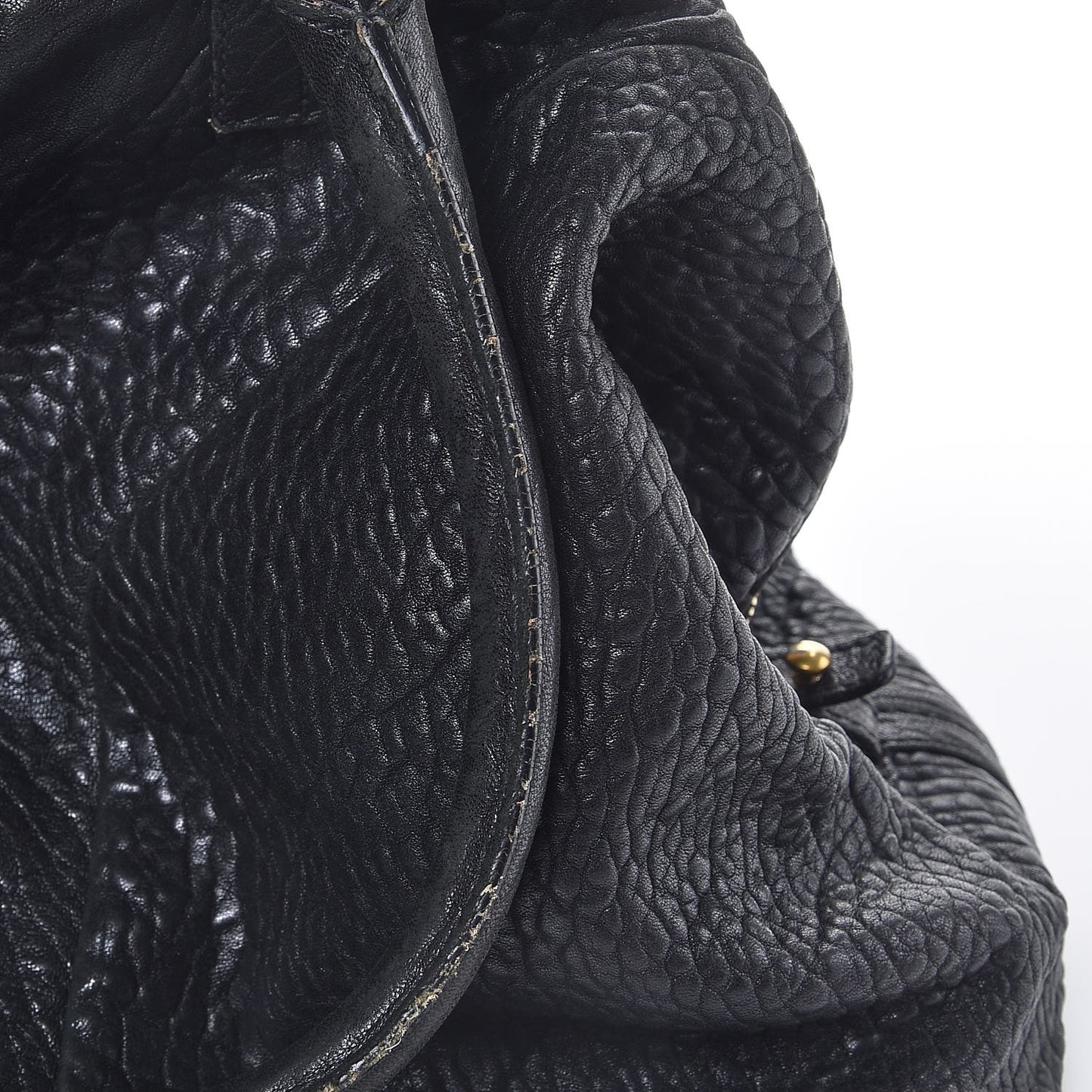 Pebbled Lambskin Medium Easy Sac Black