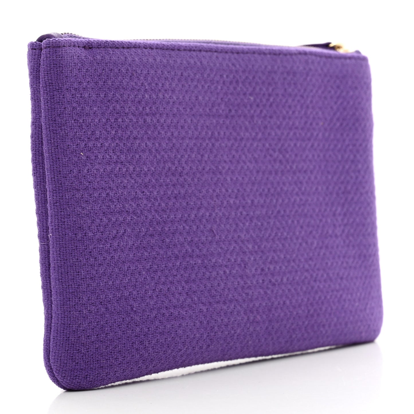Mixed Fibers Small Deauville Pouch Purple