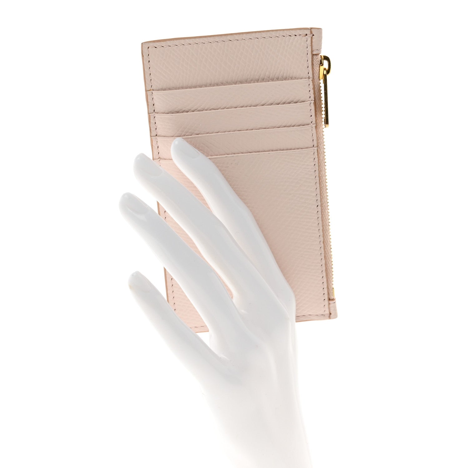 Celine Grained Calfskin Zipped Card Holder Blush 2 of 8