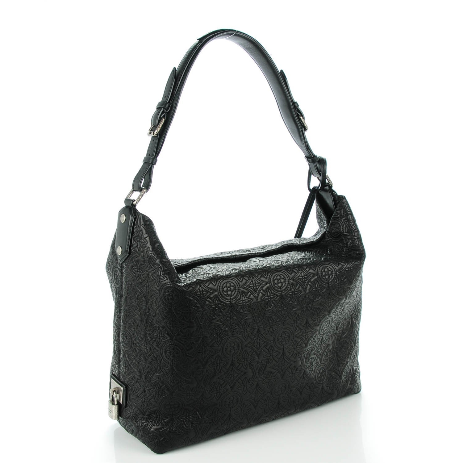 Louis Vuitton Monogram Lambskin Antheia Hobo PM Black 3 of 7