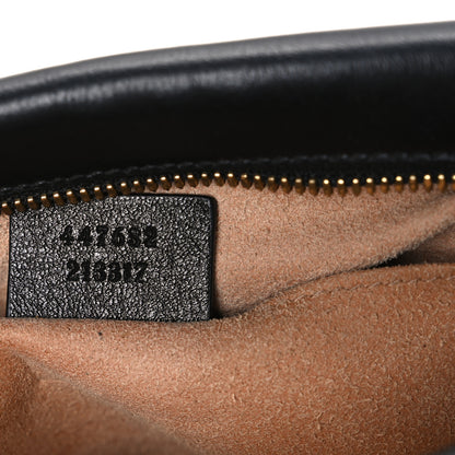 Gucci Monogram Matelasse Diagonal Small GG Marmont Chain Shoulder Bag Beige Black 7 of 10