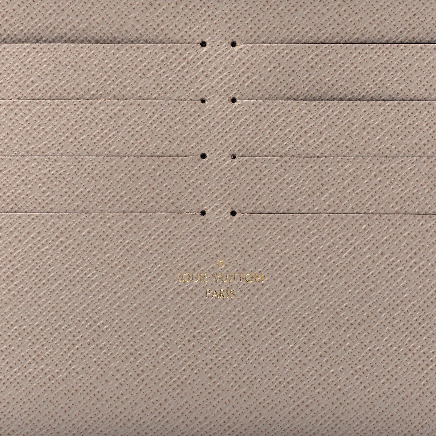 Louis Vuitton Calfskin Felicie Chain Wallet Card Holder Insert Tourterelle 7 of 7