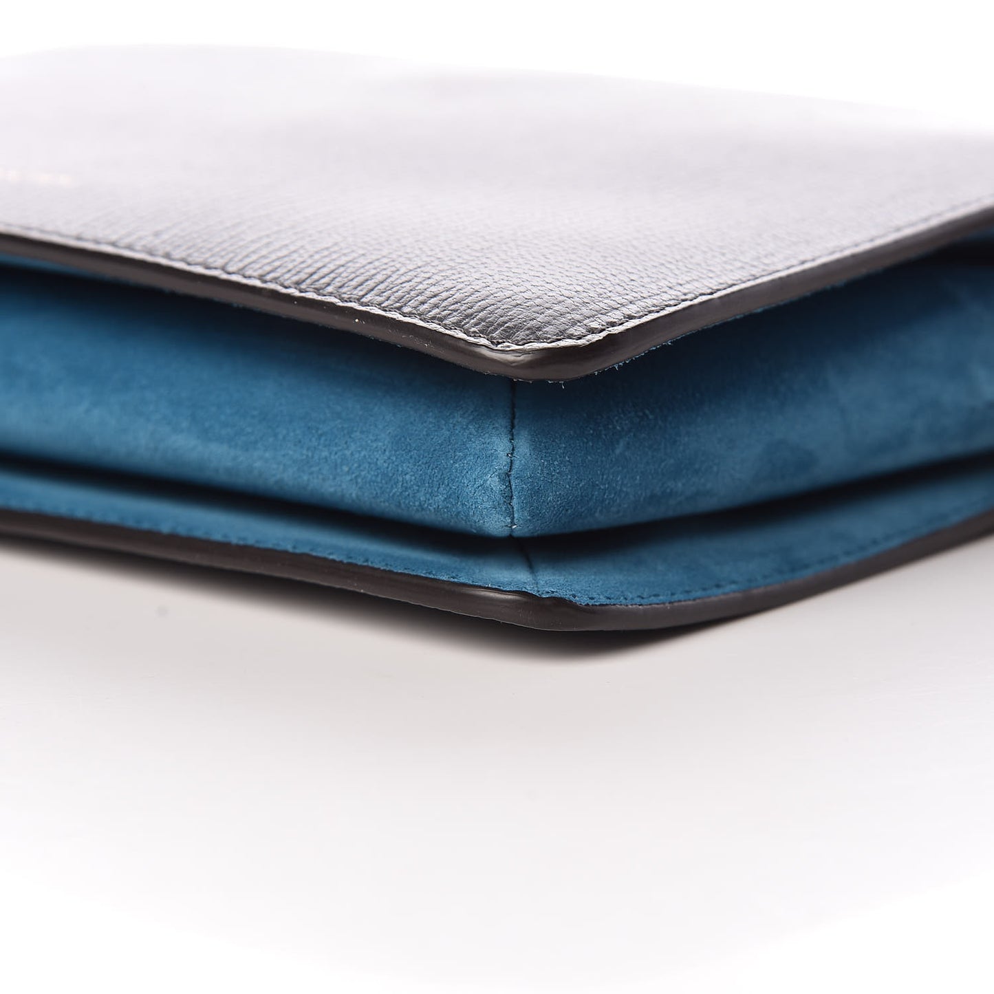 Goatskin Suede Cross 3 Crossbody Bag Grey Blue
