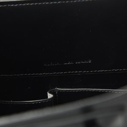 Alexander Wang Calfskin Crocodile Embossed Prisma Skeletal Tote Black Silver Hardware 8 of 9