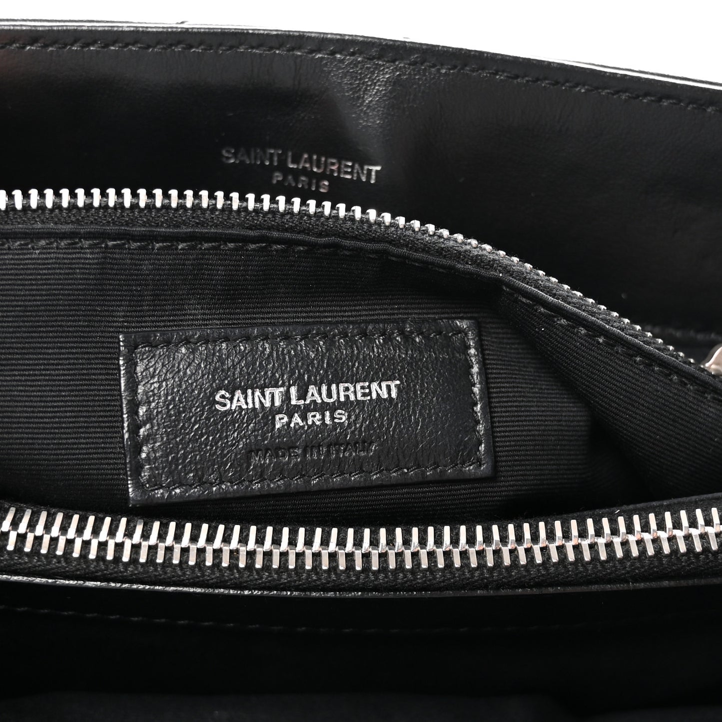 Calfskin Y Quilted Monogram Medium Loulou Chain Satchel Black