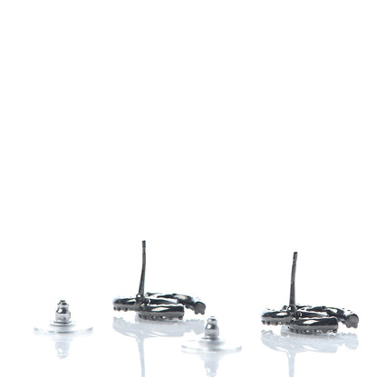 Chanel Crystal CC Earrings Silver 3 of 6