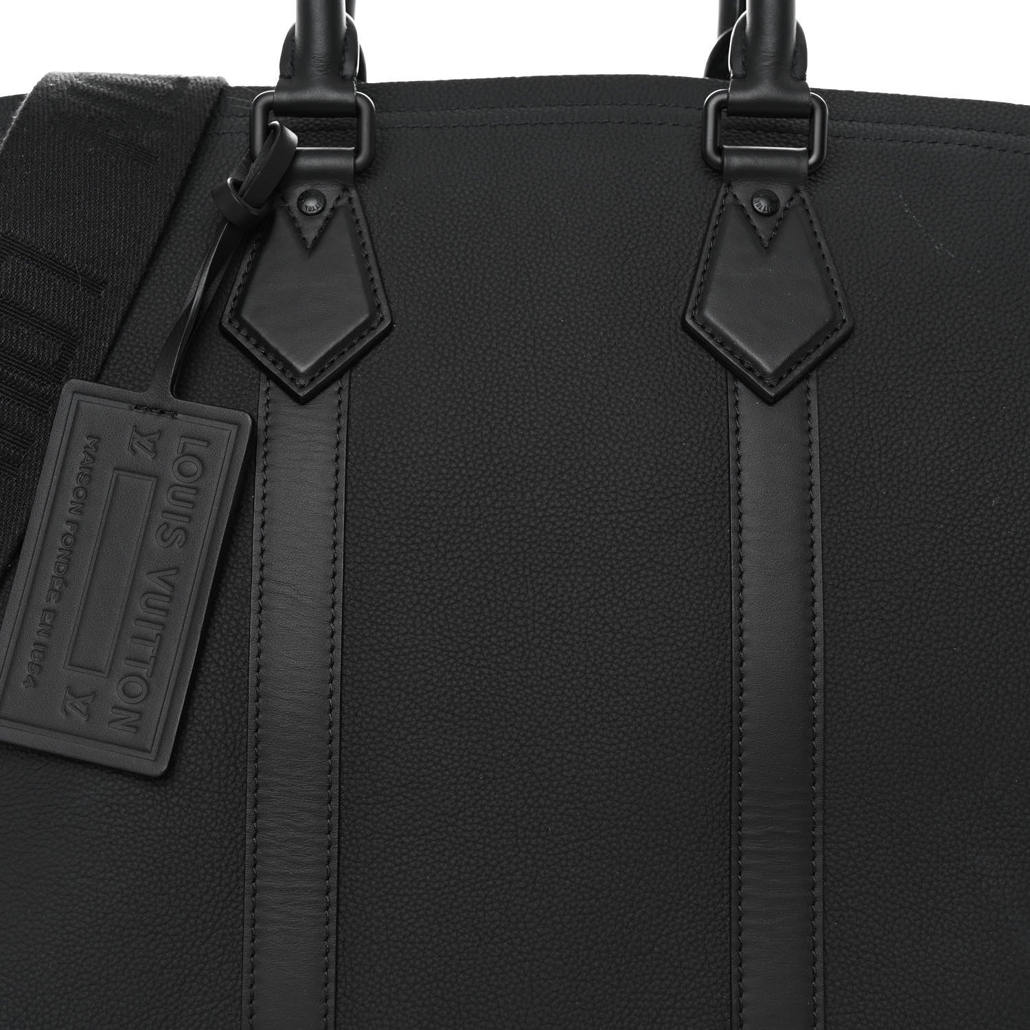 Louis Vuitton Calfskin Lockit Tote Black 7 of 9