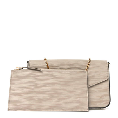 Louis Vuitton Epi Felicie Pochette Chain Wallet Galet 2 of 9