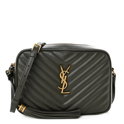 Saint Laurent Calfskin Matelasse Monogram Lou Camera Bag Military Olive 1 of 10