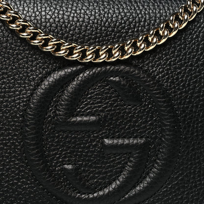 Gucci Pebbled Calfskin Medium Soho Flap Crossbody Black 8 of 10