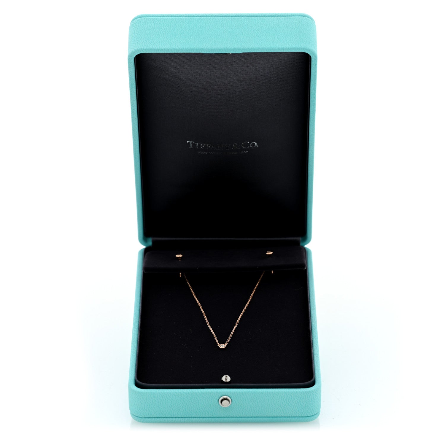 Tiffany 18K Rose Gold Diamond Elsa Peretti Diamonds by the Yard Necklace and Earrings Set 9 of 9