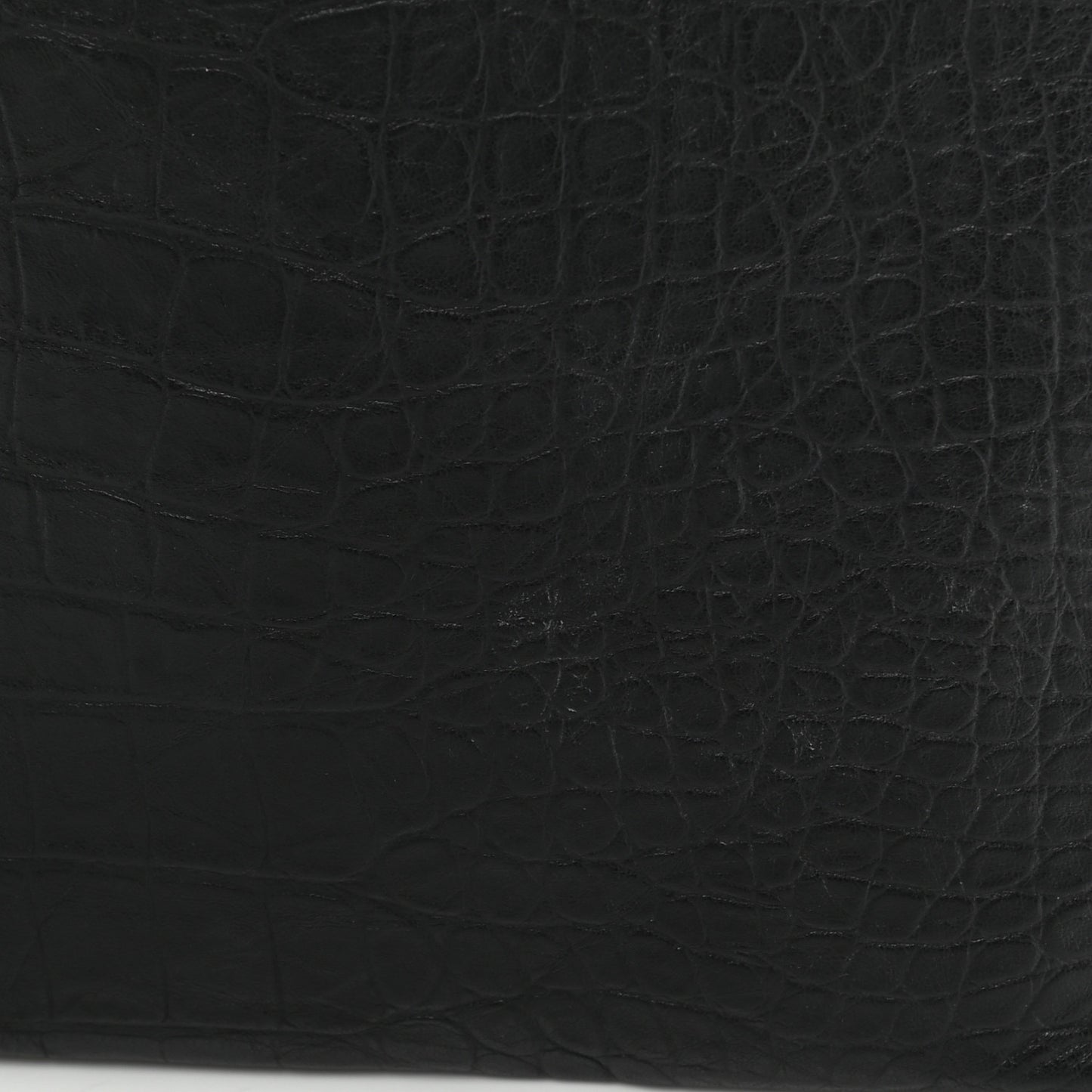 Calfskin Crocodile Embossed Tablet Pouch Black