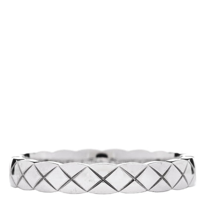 Chanel 18K White Gold Mini Coco Crush Ring 54 6.75 1 of 5