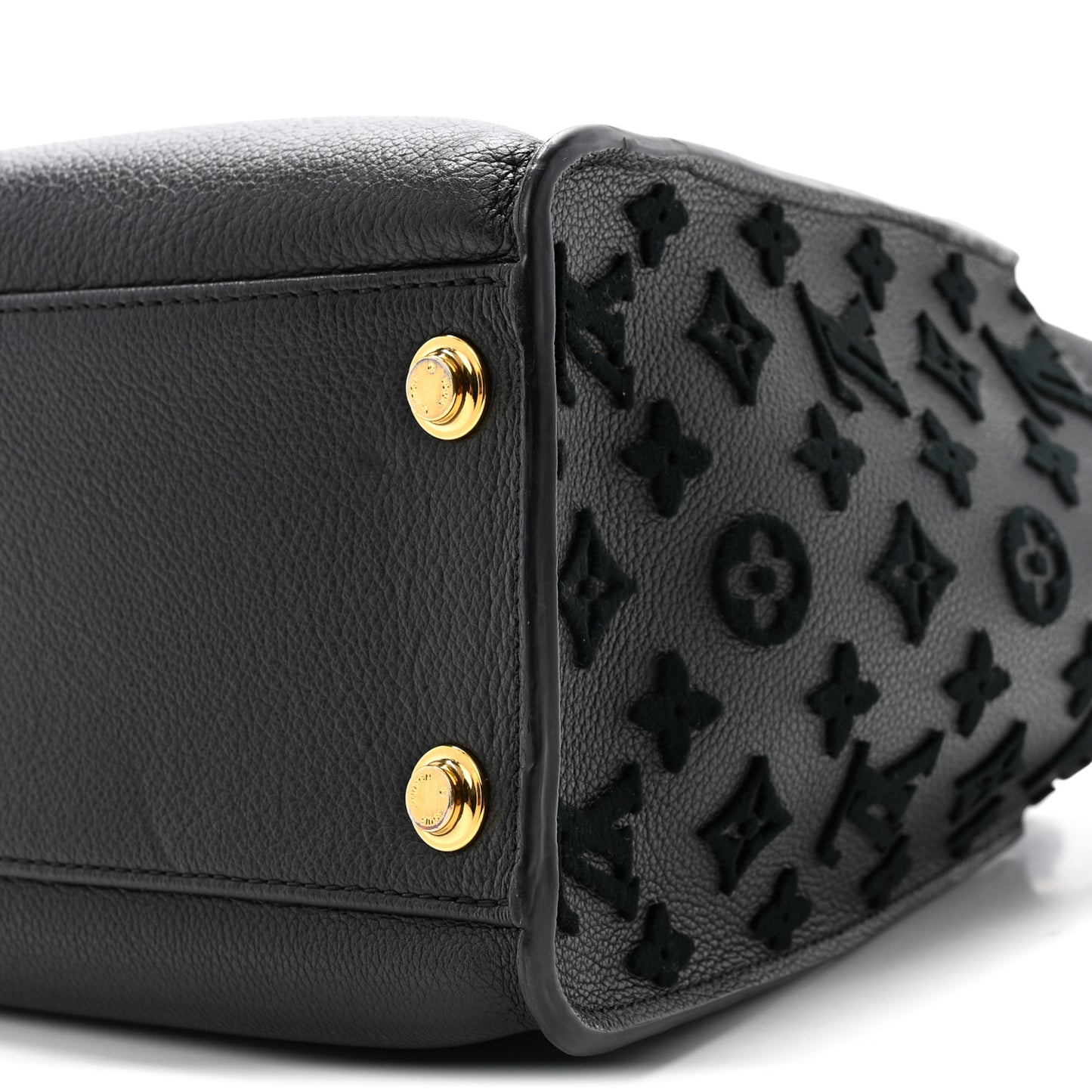 Calfskin Monogram Tufting On My Side Black