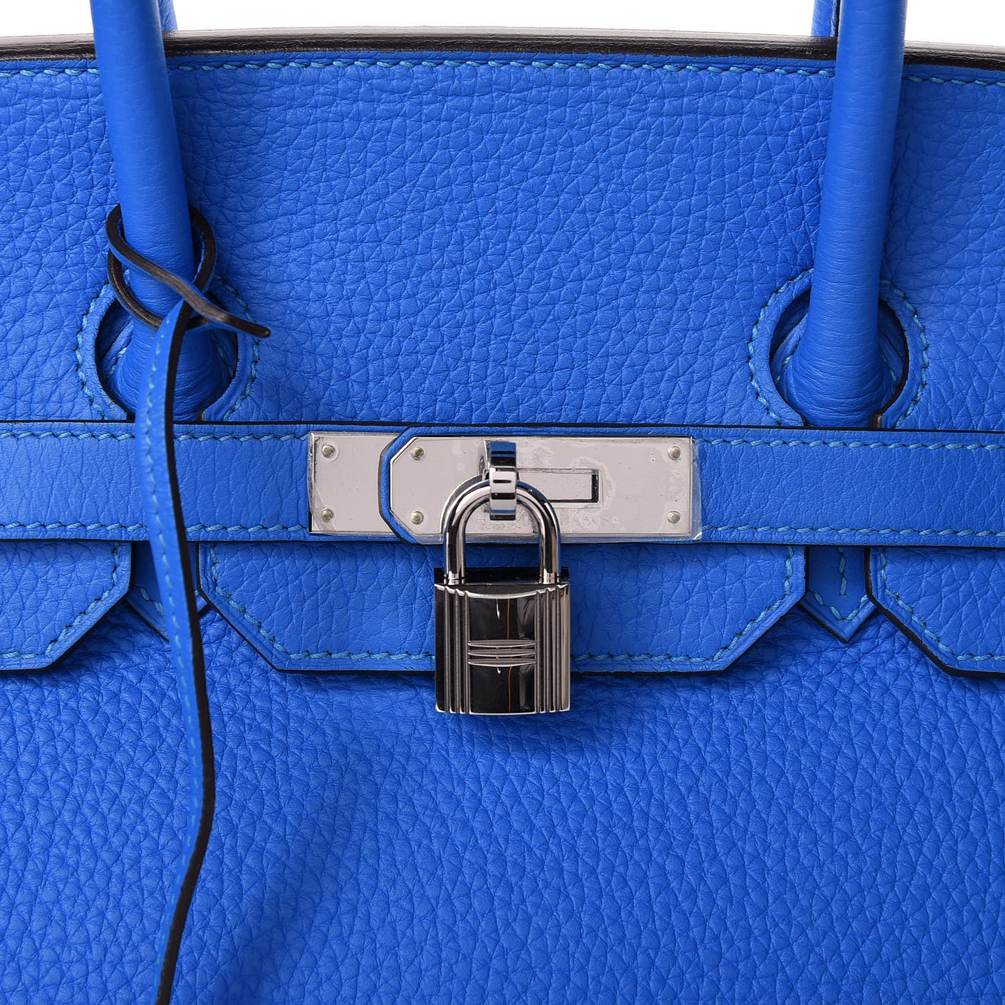 Taurillon Clemence Birkin 35 Bleu Hydra