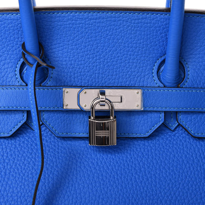 Hermes Taurillon Clemence Birkin 35 Bleu Hydra 8 of 11