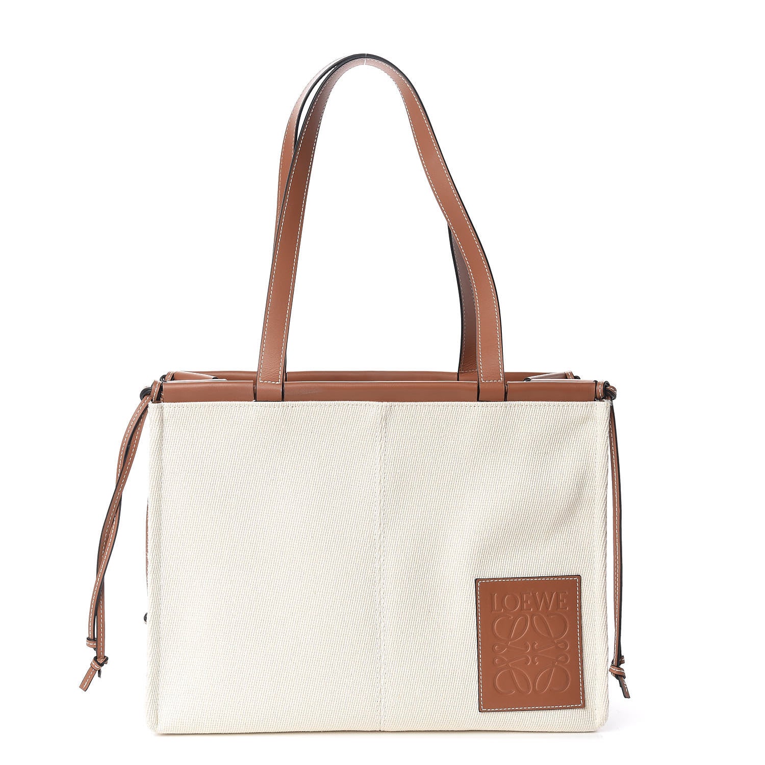 Loewe Canvas Calfskin Cushion Tote Beige 1 of 10