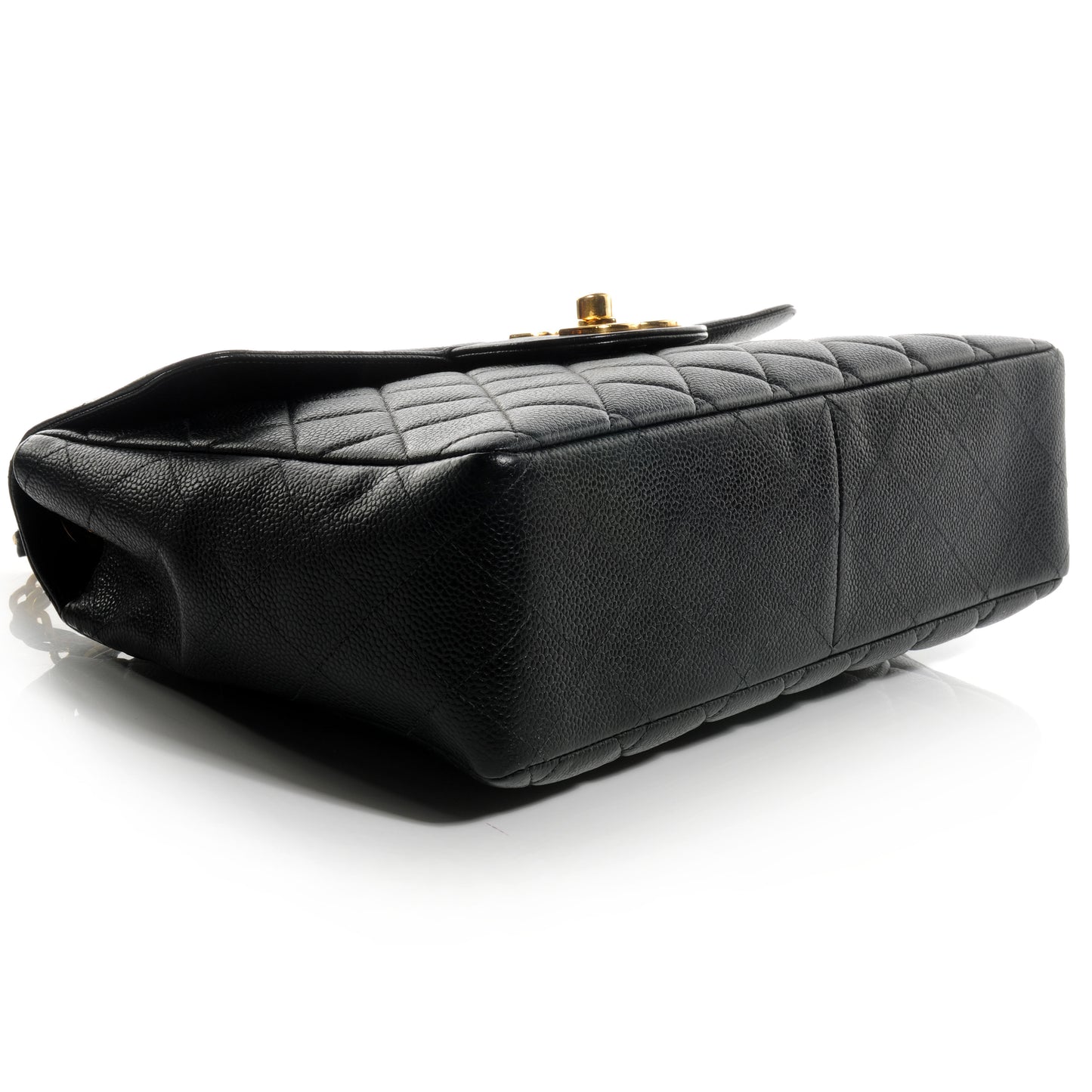 Caviar Jumbo Single Flap Black