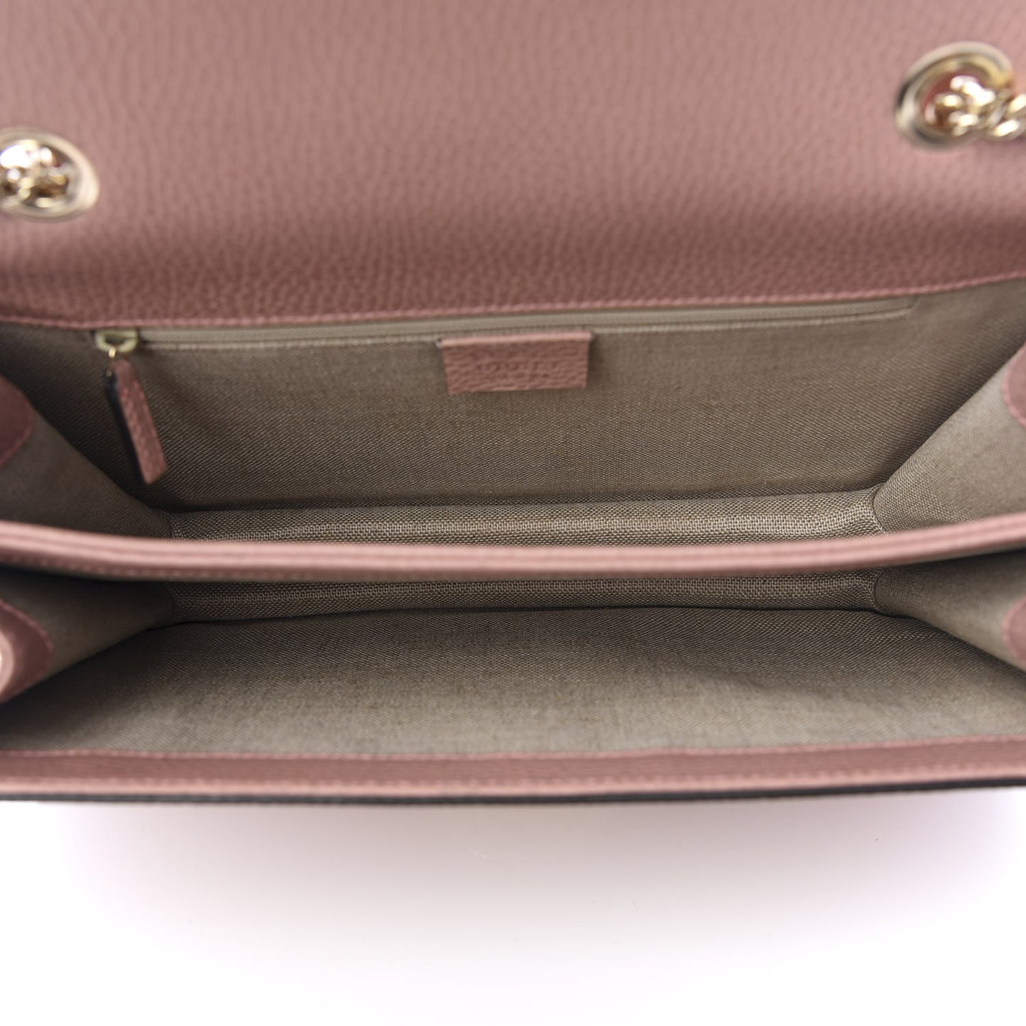 Dollar Calfskin Interlocking G Shoulder Bag Soft Pink