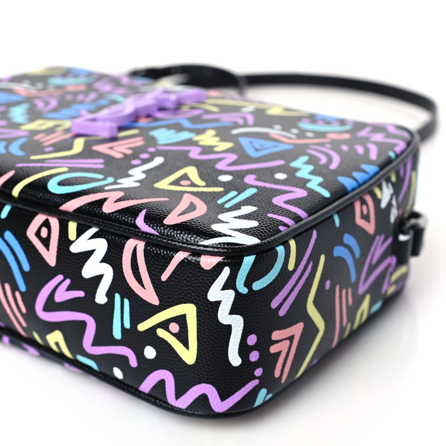 Grain De Poudre Medium Classic Monogram Multicolor Graphic Print Lou Camera Bag Black