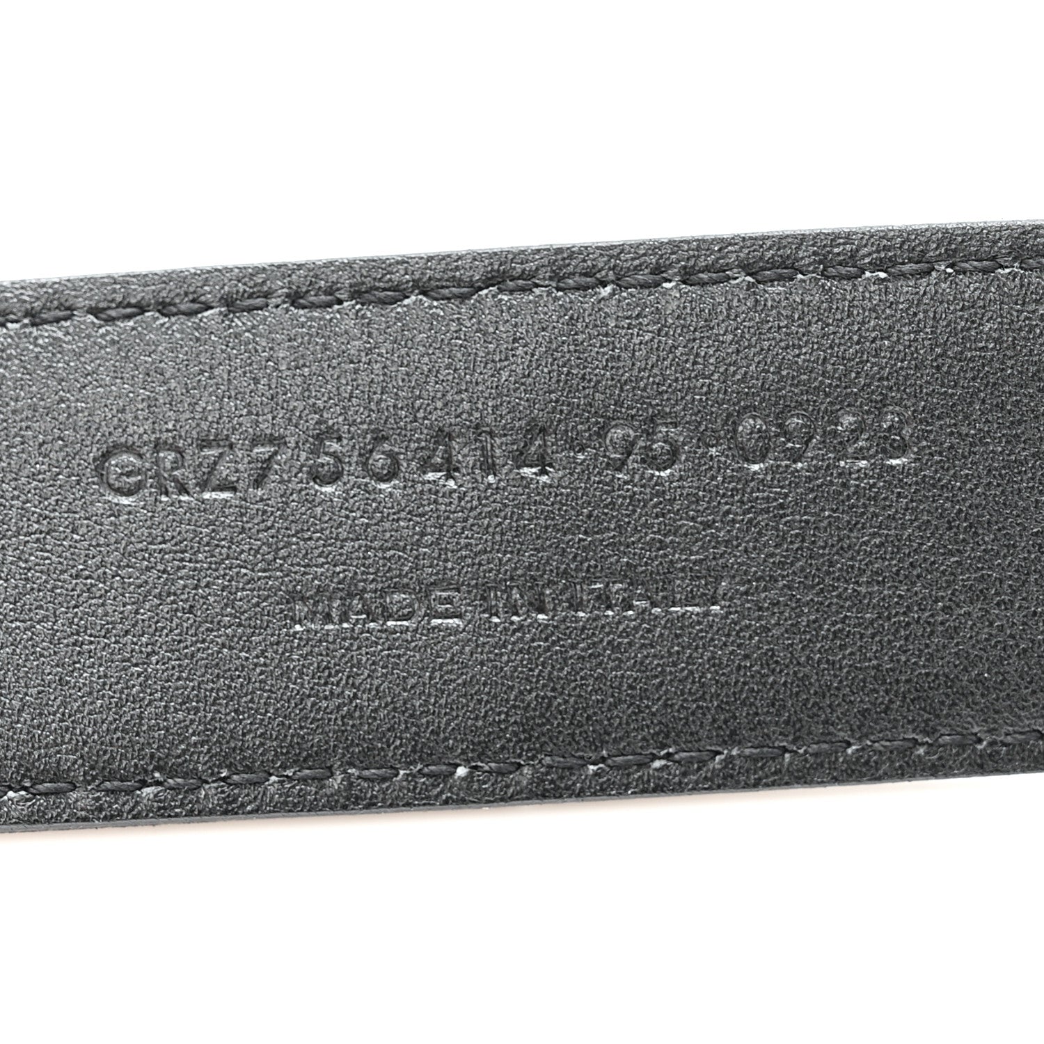 Saint Laurent Brushed Calfskin Folk Buckle Belt 95 38 Black 5 of 7