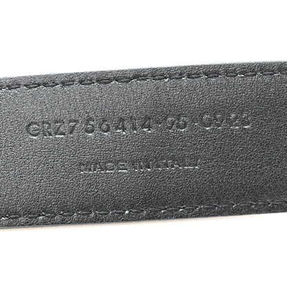 Saint Laurent Brushed Calfskin Folk Buckle Belt 95 38 Black 5 of 7