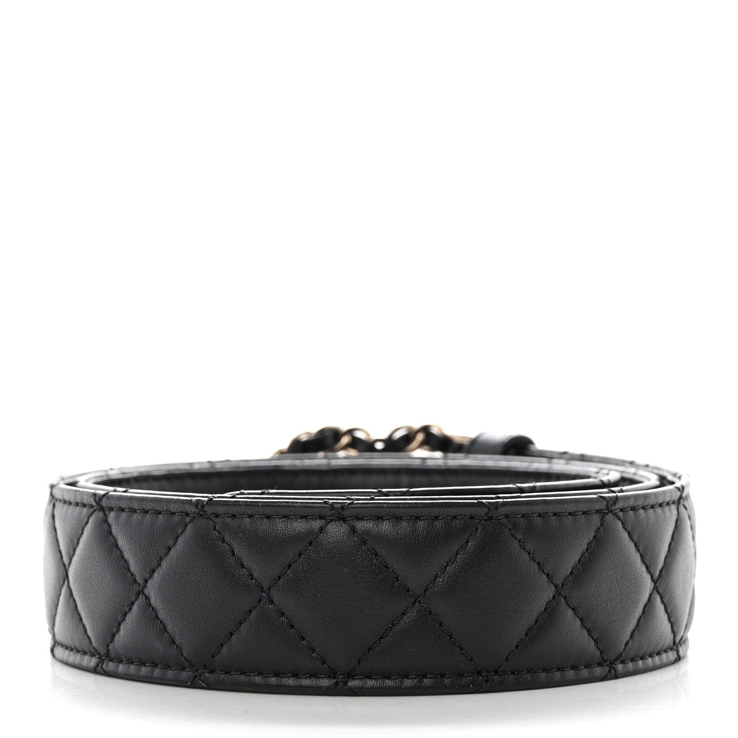 Chanel Lambskin Quilted CC Chain Belt 80 32 Black 2 of 7