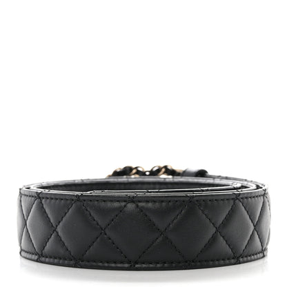 Chanel Lambskin Quilted CC Chain Belt 80 32 Black 2 of 7