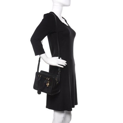Alexander McQueen Pebbled Calfskin Mini Skull Padlock Zip Around Tote Black 2 of 10