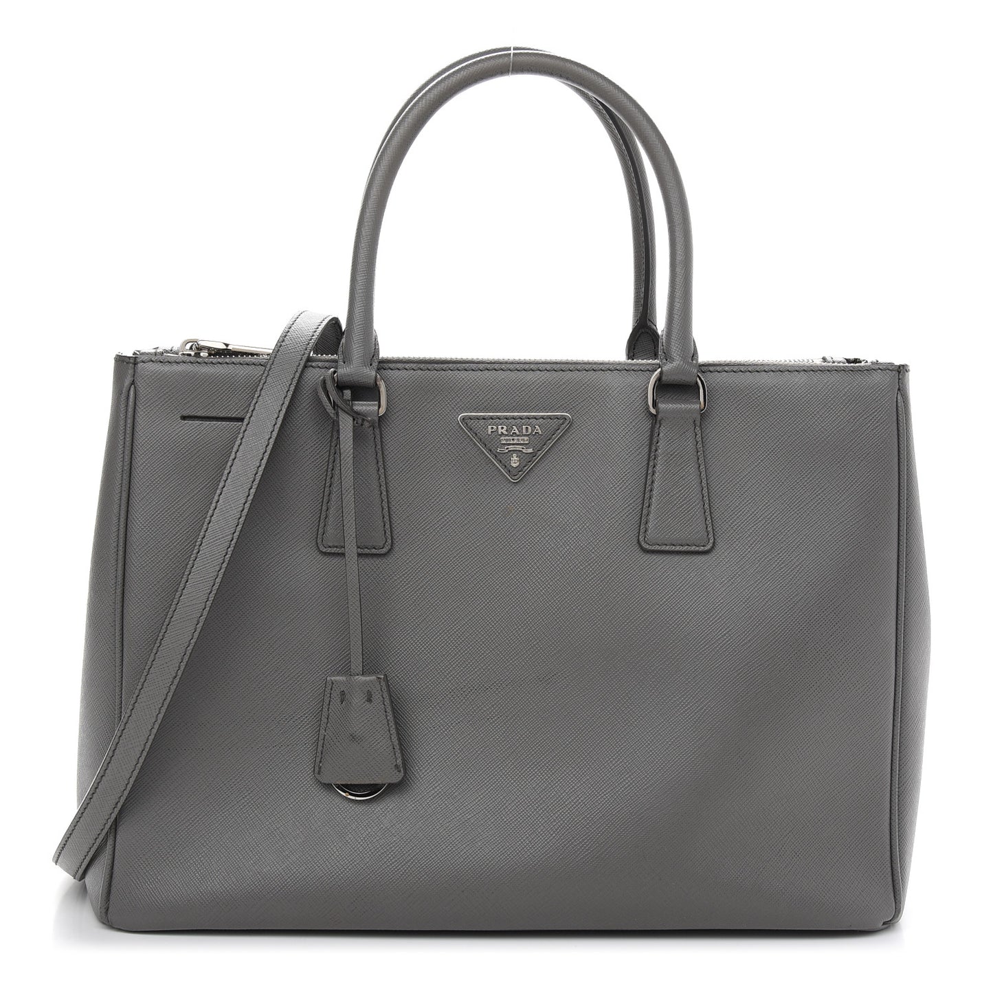 Saffiano Medium Galleria Double Zip Tote Marmo