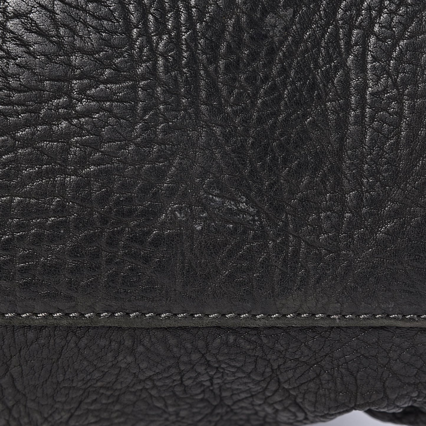 Distressed Lambskin Large Lady Braid Satchel Dark Grey