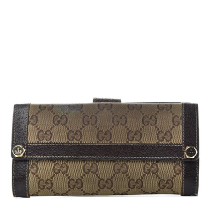 Gucci Crystal Monogram Continental Charmy Wallet Brown 1 of 10