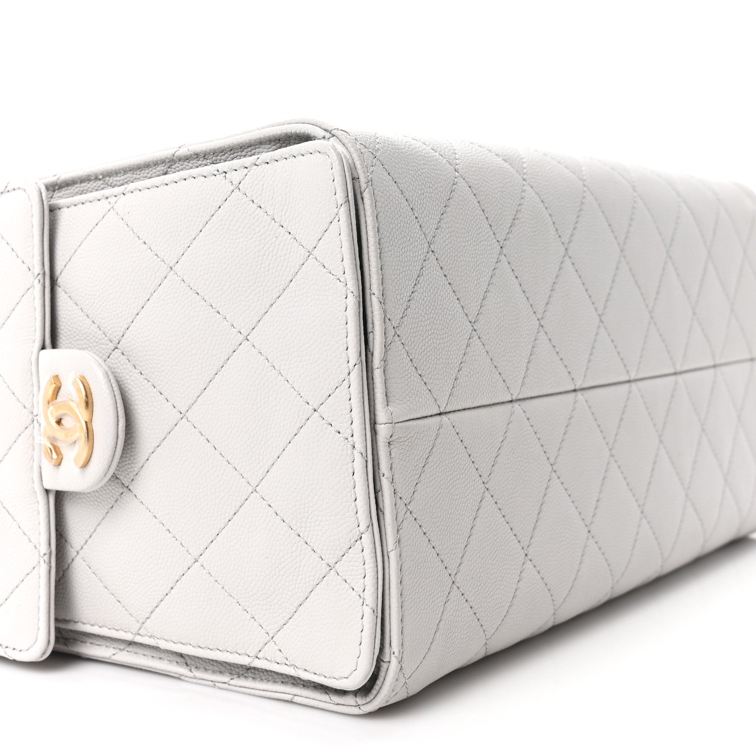 Chanel Caviar Quilted Medium Chanel 25 Handbag Light Gray 10 of 11