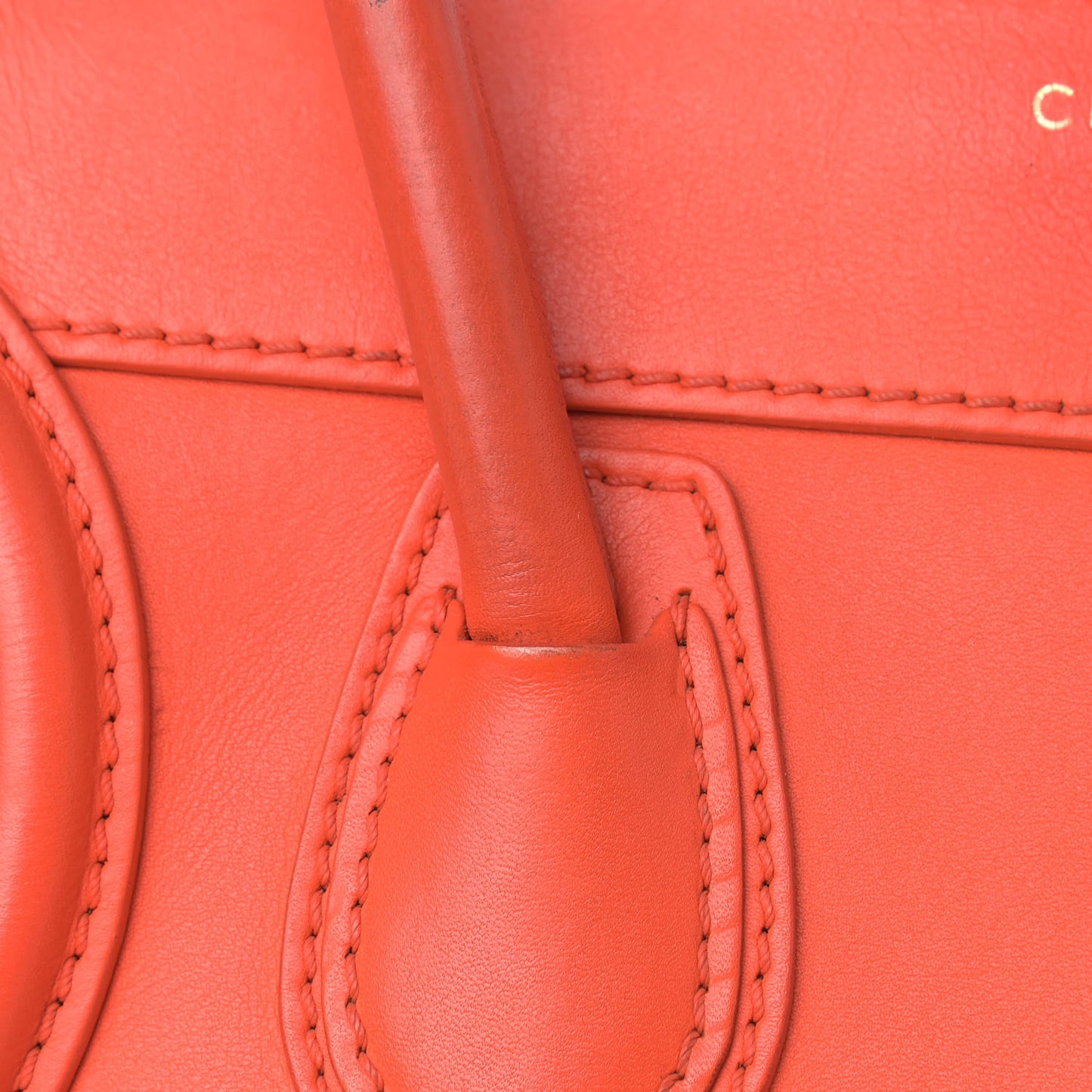 Smooth Calfskin Micro Luggage Bright Orange
