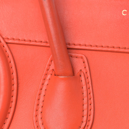 Celine Smooth Calfskin Micro Luggage Bright Orange 25 of 30