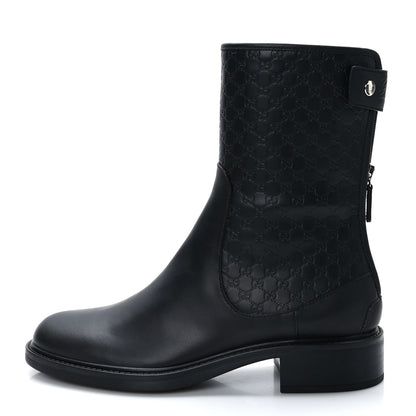 Gucci Soft Microguccissima Zip Boots 36 Black 1 of 8