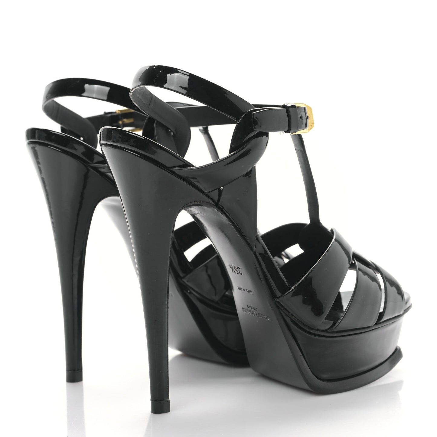 Patent Tribute 105 Platform Sandals 35.5 Black