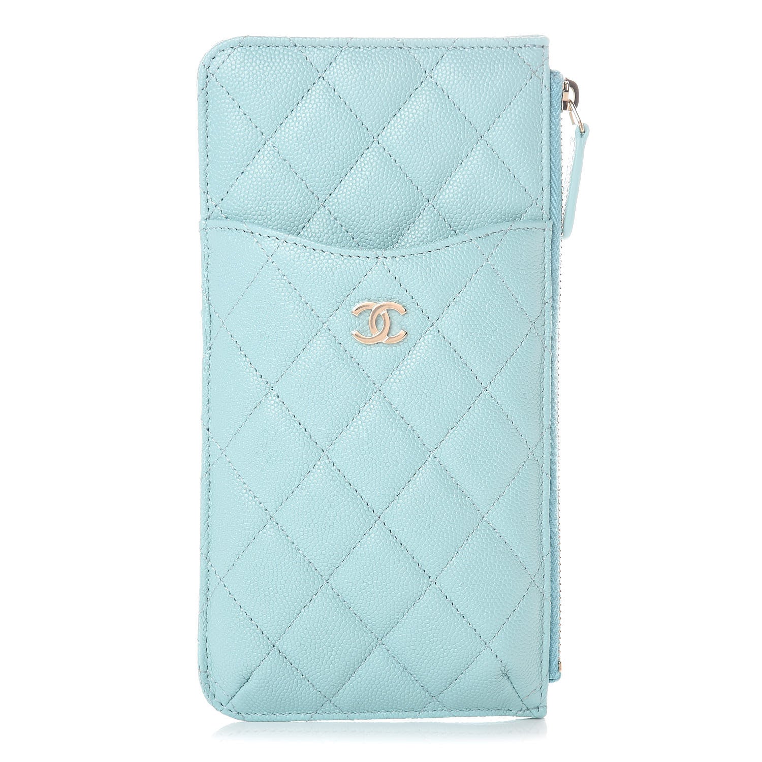 Chanel Caviar Quilted Classic iPhone Pouch Blue 1 of 8