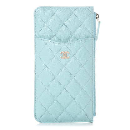 Chanel Caviar Quilted Classic iPhone Pouch Blue 1 of 8