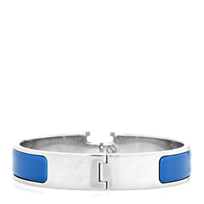 Hermes Enamel Narrow Clic Clac H Bracelet PM Bleu Intense 3 of 5