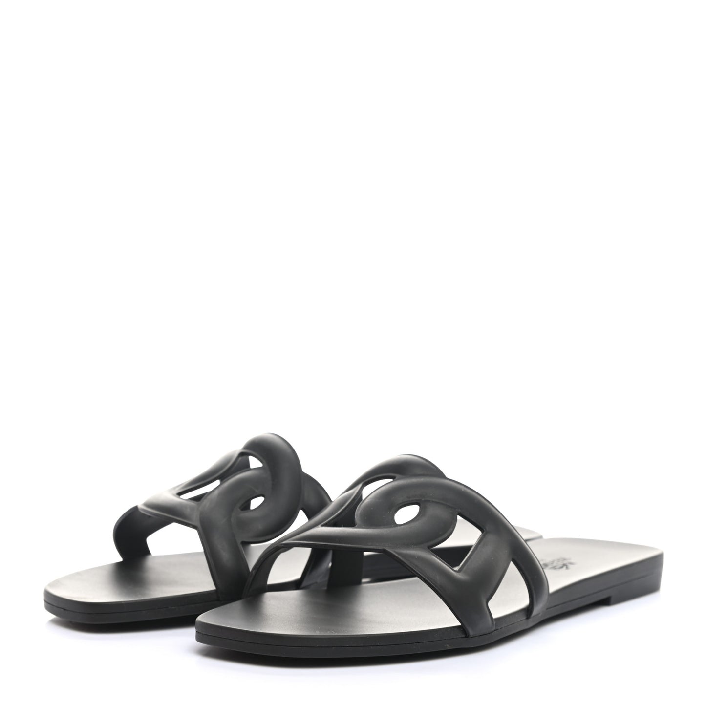 Rubber Aloha Sandals 36 Black