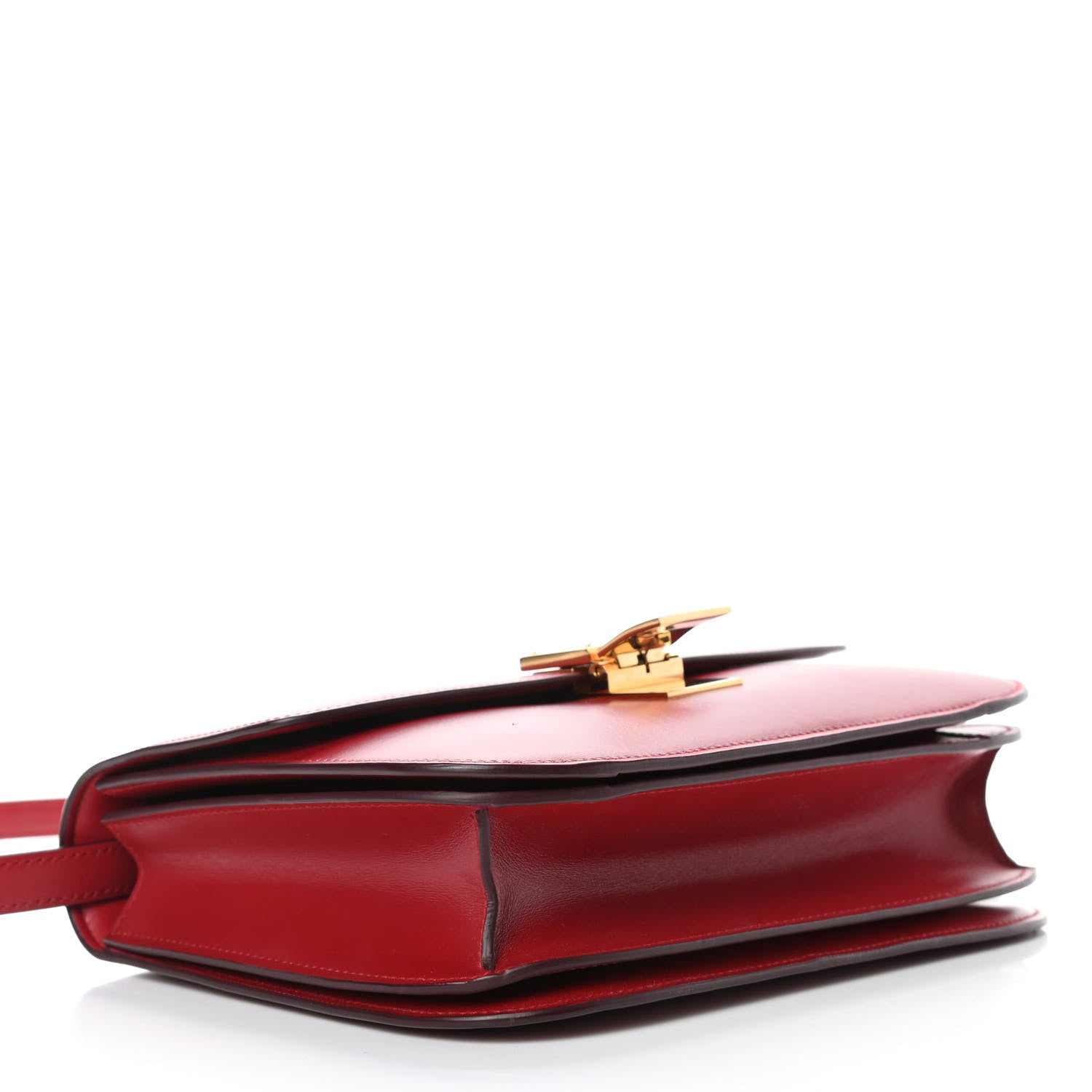 Celine Box Calfskin Medium Classic Box Flap Bag Red 3 of 4