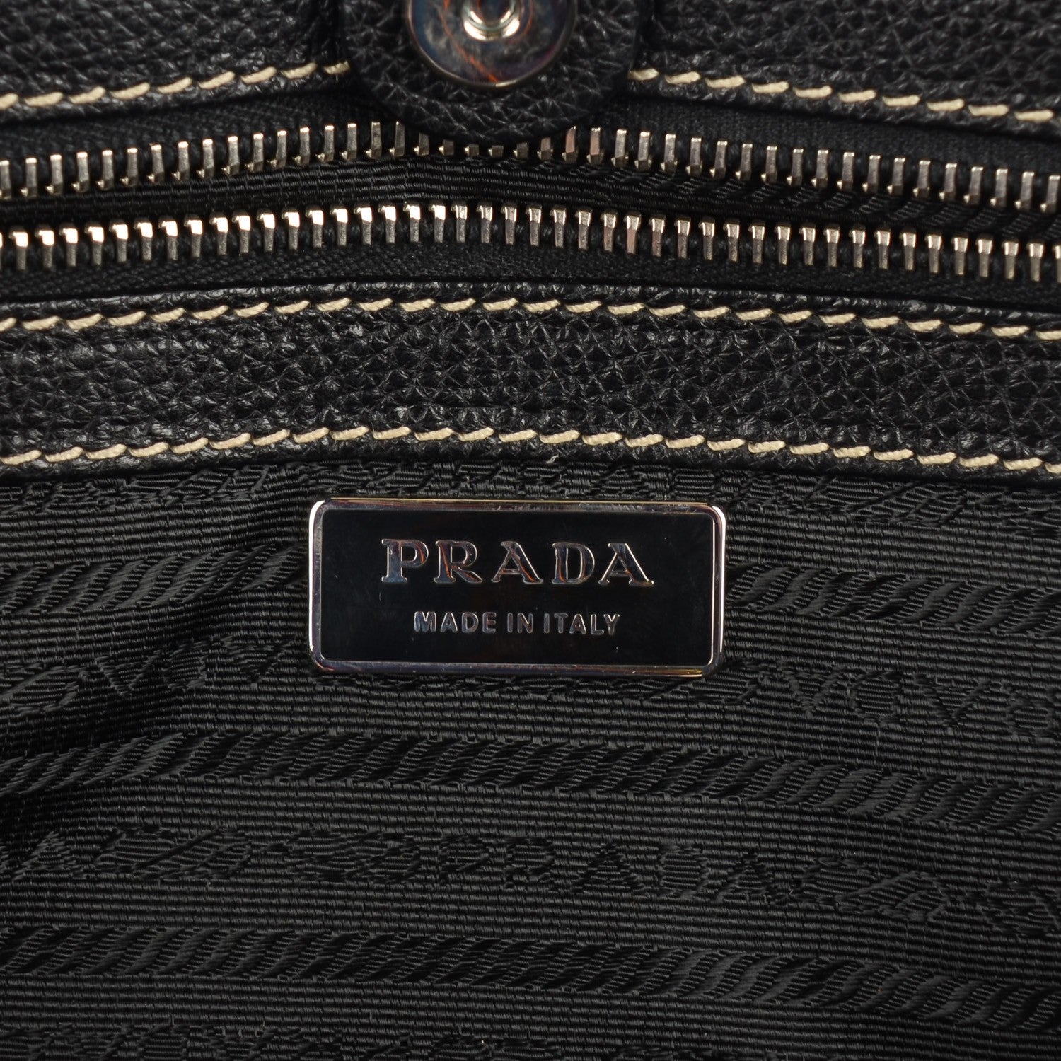Prada Vitello Daino Shoulder Bag Nero Black 7 of 9