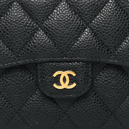 Chanel Caviar Quilted Compact Flap Wallet Black 10 of 12