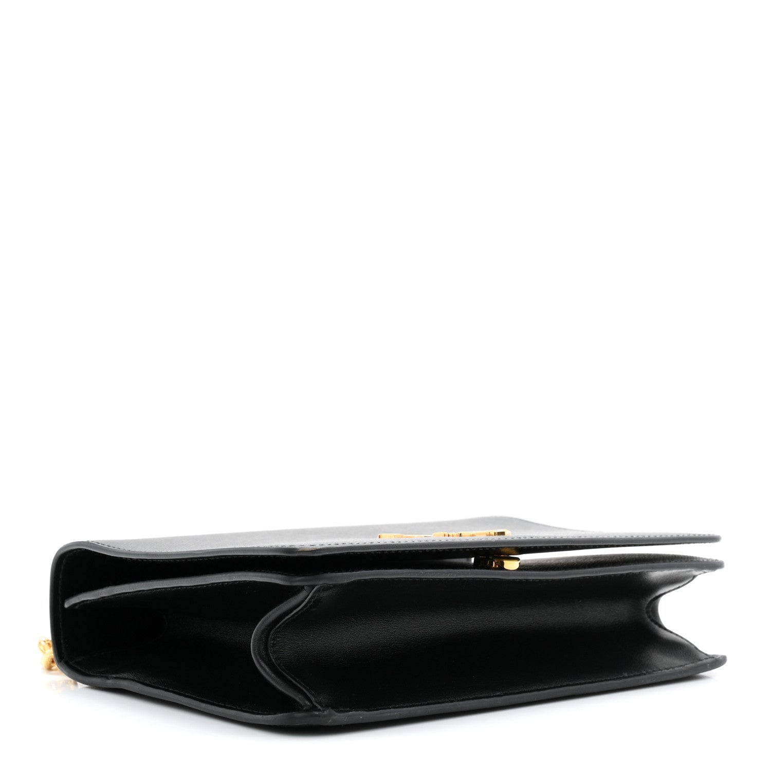 Prada Saffiano Chain Shoulder Bag Black 4 of 9