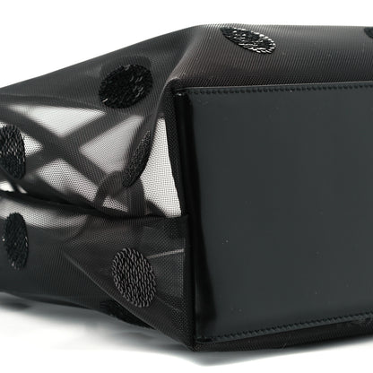 Prada Mesh Sequin Polka-Dot Tote Bag Black 11 of 12